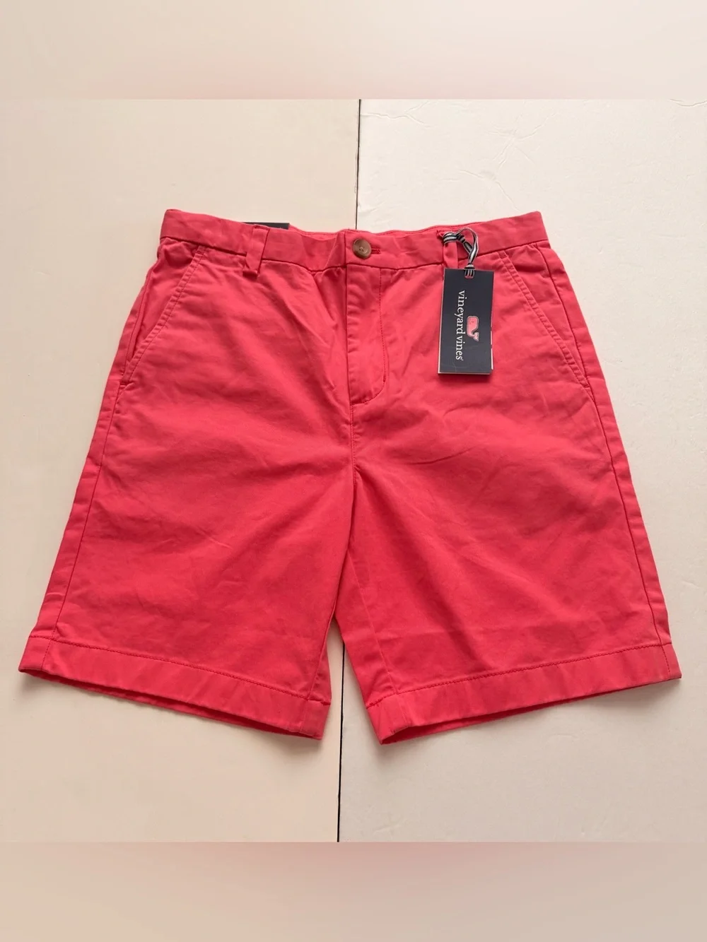 Vineyard Vines Preppy Boys Stretch Breaker Shorts Jetty Red Size 16 NWT